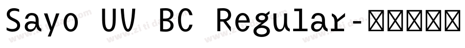 Sayo UV BC Regular字体转换
